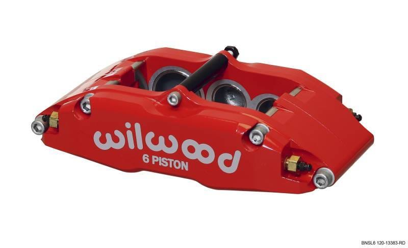 Wilwood 120-13382-RD Wilwood Caliper-BNSL6-RH-Red 1.62/1.12/1.12in Pistons 1.10in Disc