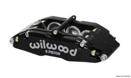 Wilwood 120-13383-BK Wilwood Caliper-BNSL6-LH-Black 1.62/1.12/1.12in Pistons 1.10in Disc