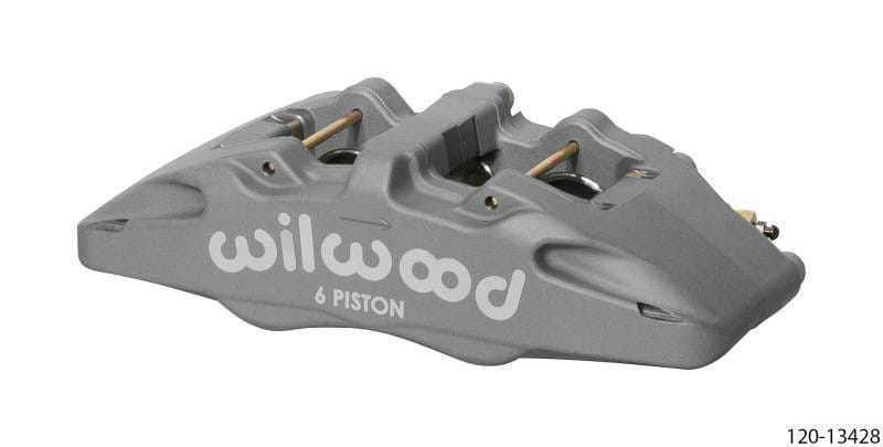 Wilwood 120-13428 Wilwood Caliper-Forged Dynapro 6 5.25in Mount-Anodized-R/H 1.62/1.38in/1.38in Pistons .81in Disc