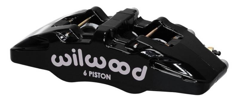 Wilwood 120-13429-BK Wilwood Caliper-Forged Dynapro 6 5.25in Mount-L/H 1.62/1.38in/1.38in Pistons .81in Disc