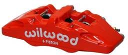 Wilwood 120-13429-RD Wilwood Caliper-Forged Dynapro 6 5.25in Mount-Red-L/H 1.62/1.38in/1.38in Pistons .81in Disc