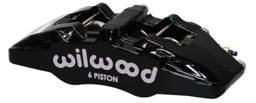 Wilwood 120-13430-BK Wilwood Caliper-Forged Dynapro 6 5.25in Mount-R/H 1.62/1.38in/1.38in Pistons .38in Disc