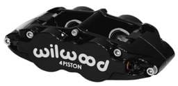 Wilwood 120-11876-BK Wilwood Caliper-Narrow Superlite 4R - Black 1.12/1.12in Pistons 0.81in Disc