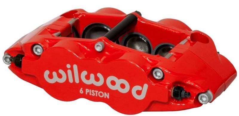 Wilwood 120-12003-RD Wilwood Caliper-Narrow Superlite 6R-LH - Red 1.38/1.12/1.12in Pistons 1.10in Disc