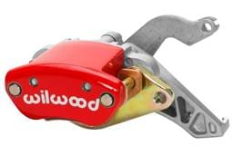Wilwood 120-12070-RD Wilwood Caliper-MC4 Mechanical-L/H - Red w/ Logo 1.19in Piston .81in Disc