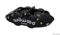 Wilwood 120-12501-BK Wilwood Caliper-Narrow Superlite 4R - Black 1.75/1.75in Pistons 1.25in Disc