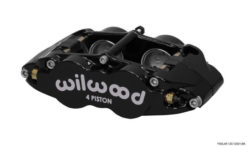Wilwood 120-12501-BK Wilwood Caliper-Narrow Superlite 4R - Black 1.75/1.75in Pistons 1.25in Disc