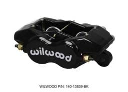 Wilwood 120-13839-BK Wilwood Caliper-Forged Dynalite-Black 1.38in Pistons .81in Disc