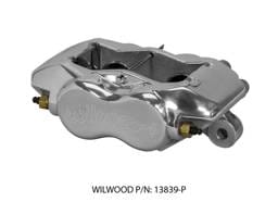 Wilwood 120-13839-P Wilwood Caliper-Forged Dynalite Polished 1.38in Pistons .81in Disc