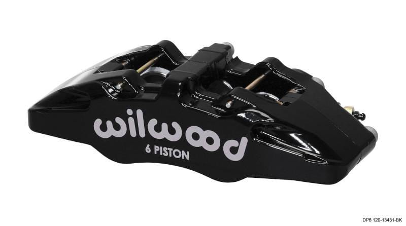 Wilwood 120-13431-BK Wilwood Caliper-Forged Dynapro 6 5.25in Mount-L/H 1.62/1.38in/1.38in Pistons .38in Disc