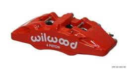 Wilwood 120-13431-RD Wilwood Caliper-Forged Dynapro 6 5.25in Mount-Red-L/H 1.62/1.38in/1.38in Pistons .38in Disc