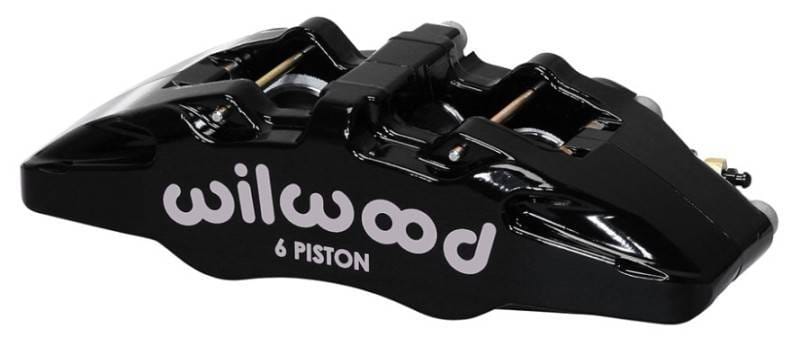 Wilwood 120-13432-BK Wilwood Caliper-Forged Dynapro 6 5.25in Mount-R/H 1.62/1.38in/1.38in Pistons 1.10in Disc