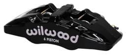 Wilwood 120-13433-BK Wilwood Caliper-Forged Dynapro 6 5.25in Mount-L/H 1.62/1.38in/1.38in Pistons 1.10in Disc