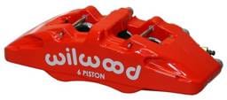 Wilwood 120-13433-RD Wilwood Caliper-Forged Dynapro 6 5.25in Mount-Red-L/H 1.62/1.38in/1.38in Pistons 1.10in Disc