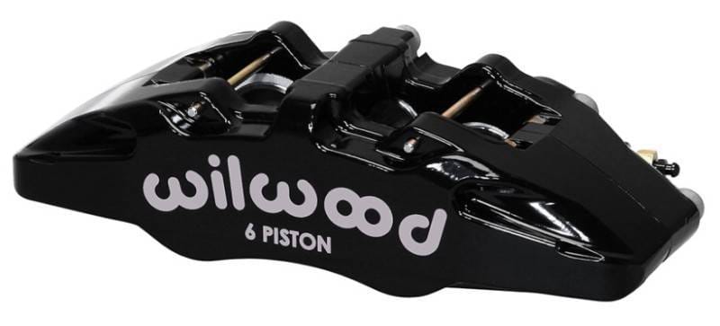 Wilwood 120-13435-BK Wilwood Caliper-Forged Dynapro 6 5.25in Mount-L/H 1.62/1.12/1.12in Pistons 0.81in Disc