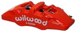 Wilwood 120-13435-RD Wilwood Caliper-Forged Dynapro 6 5.25in Mount-Red-L/H 1.62/1.12/1.12in Pistons 0.81in Disc