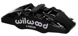 Wilwood 120-13437-BK Wilwood Caliper-Forged Dynapro 6 5.25in Mount-L/H 1.62/1.12/1.12in Pistons 1.10in Disc
