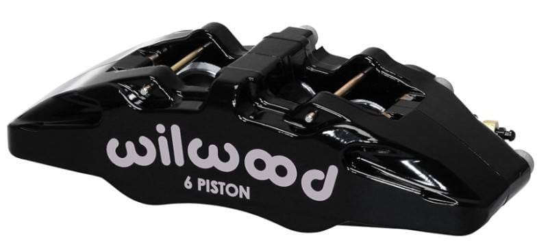 Wilwood 120-13437-BK Wilwood Caliper-Forged Dynapro 6 5.25in Mount-L/H 1.62/1.12/1.12in Pistons 1.10in Disc
