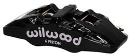 Wilwood 120-13438-BK Wilwood Caliper-Forged Dynapro 6 5.25in Mount-R/H 1.38/1.00/1.00in Pistons .81in Disc