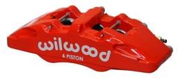 Wilwood 120-13438-RD Wilwood Caliper-Forged Dynapro 6 5.25in Mount-Red-R/H 1.38/1.00/1.00in Pistons .81in Disc