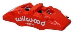 Wilwood 120-13439-RD Wilwood Caliper-Forged Dynapro 6 5.25in Mount-Red-L/H 1.38/1.00/1.00in Pistons .81in Disc