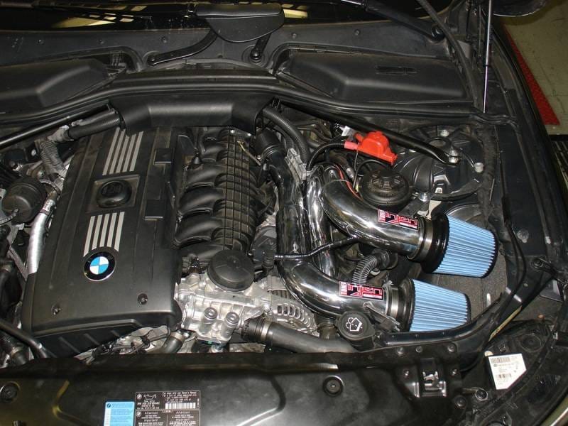 Injen SP1130WB Injen 08-09 535i E60 3.0L L6 Twin intake & AMSOIL Filters Wrinkle Black Short Ram Intake - Fits 2008-2010 BMW 535i, 535xi thumbnail 9