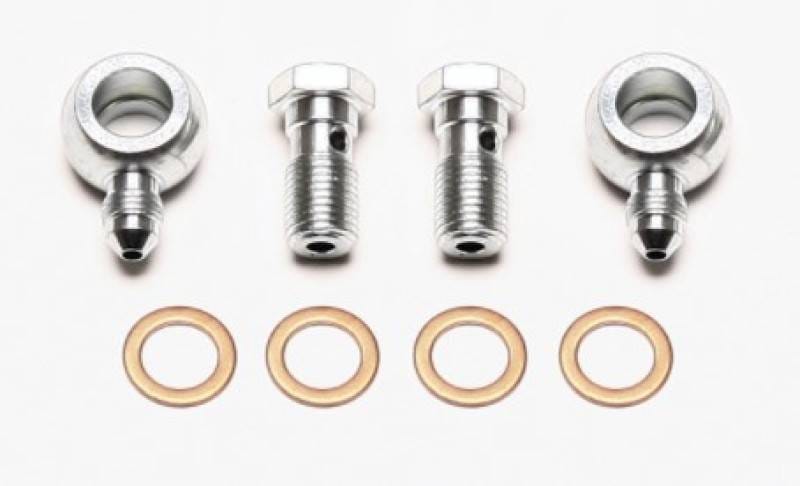 Wilwood 220-11565 Wilwood Banjo Fitting Kit -3 male to 7/16 Banjo Bolts & Crush Washers (2 qty)