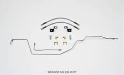 Wilwood 220-15277 Wilwood Flexline Kit 14 inch -3 M10-1.0 IF 1/8 NPT 90 Deg w/tubing