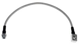 Wilwood 220-8215 Wilwood 18.75in OAL Flexline -3 Hose to M10 by 1.00 to 12 Deg. Banjo Bubble Fl.