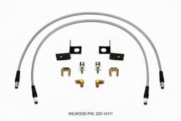 Wilwood 220-14111 Wilwood Flexline Kit 30 inch -3 3/8-24 IF 1/8 NPT 90 Degree