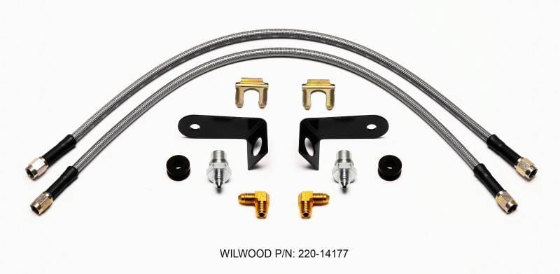 Wilwood 220-14177 Wilwood Flexline Kit 20 inch -3 M10-1.0 BF 1/8 NPT 90 Degree