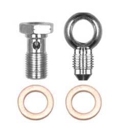 Wilwood 220-14431 Wilwood Banjo Fitting Kit -3 male to 10mm-1.00 Banjo Bolt & Crush Washers (1 qty)