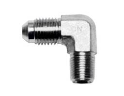 Wilwood 220-9924 Wilwood 90 Deg Elbow Fitting -4 AN NPT Male to 1/8-27