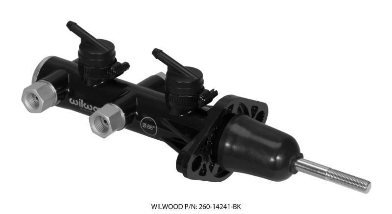 Wilwood 260-14241-BK Wilwood Tandem Remote Master Cylinder - 7/8in Bore Black thumbnail 3
