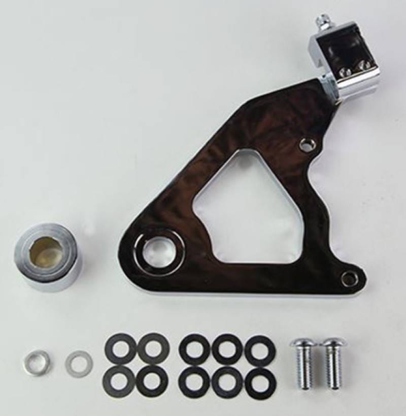 Wilwood 250-8036 Wilwood Caliper Mounting Kit Chrome w/Bracket GP310 2000-Present Softail