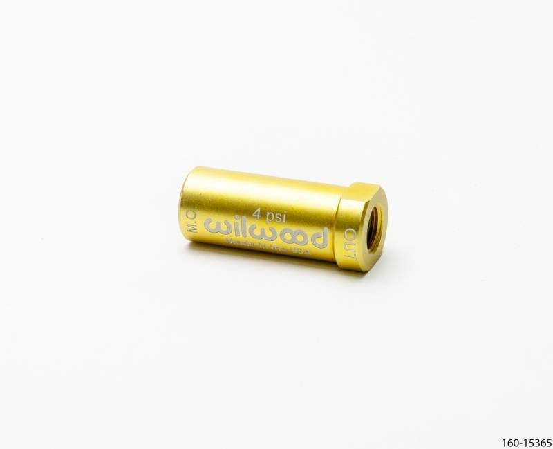 Wilwood 260-15365 Wilwood Residual Pressure Valve - New Style 4 PSI / Gold