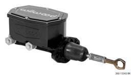 Wilwood 260-15543-BK Wilwood Compact Tandem Master Cylinder - 1.12in Bore - w/Pushrod - Fits Mustang (Black)