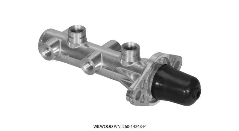 Wilwood 260-14243-P Wilwood Tandem Remote Master Cylinder - 1in Bore Ball Burnished
