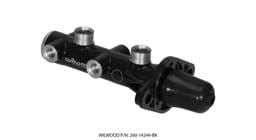 Wilwood 260-14244-BK Wilwood Tandem Remote Master Cylinder - 1 1/8in Bore Black