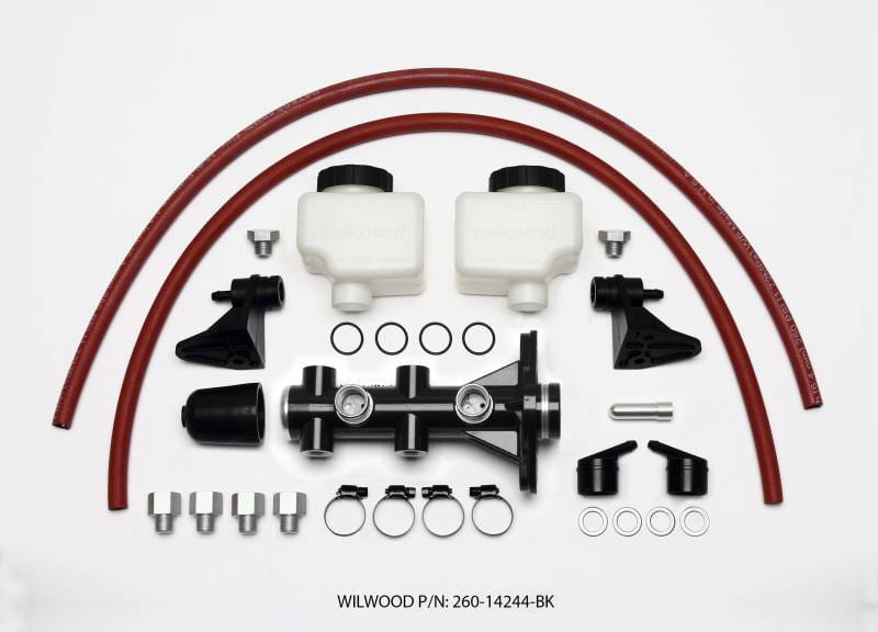 Wilwood 260-14244-BK Wilwood Tandem Remote Master Cylinder - 1 1/8in Bore Black thumbnail 5