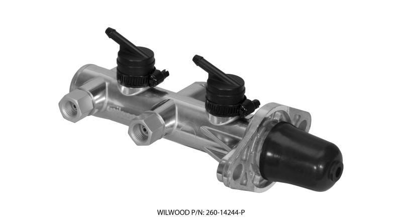 Wilwood 260-14244-P Wilwood Tandem Remote Master Cylinder - 1 1/8in Bore Ball Burnished thumbnail 3