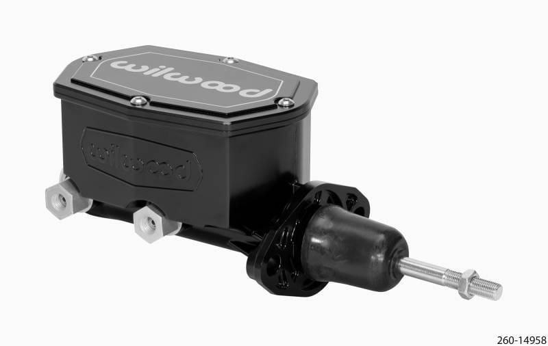 Wilwood 260-14958-BK Wilwood Compact Tandem Master Cylinder - 15/16in Bore - w/Pushrod (Black) thumbnail 2