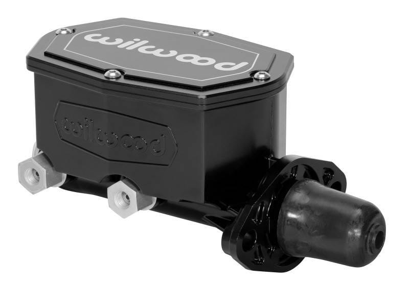 Wilwood 260-14960-BK Wilwood Compact Tandem Master Cylinder - 1.12in Bore - w/Pushrod (Black)