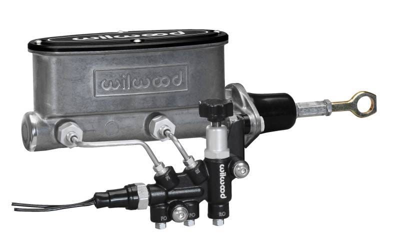 Wilwood 261-13272 Wilwood HV Tandem M/C Kit w L/H Bracket & Prop Valve - 7/8in Bore-W/Pushrod - Early Mustang
