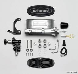Wilwood 261-14158-P Wilwood HV Tandem M/C Kit w L/H Bracket & Prop Valve - 15/16in Bore Ball Burn.-W/Push