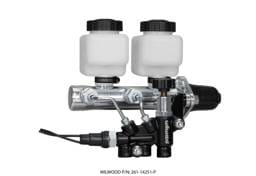 Wilwood 261-14251-P Wilwood Tandem Remote M/C Kit w L/H Bracket & Prop Valve - 1in Bore Ball Burnished
