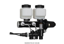 Wilwood 261-14252-BK Wilwood Tandem Remote M/C Kit w L/H Bracket & Prop Valve - 1 1/8in Bore Black