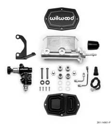 Wilwood 261-14961-P Wilwood Compact Tandem M/C - 7/8in Bore - w/Bracket and Valve (Pushrod) - Ball Burnished