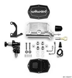 Wilwood 261-15523-P Wilwood Compact Tandem M/C - 15/16in Bore w/Bracket and Valve fits Mustang (Pushrod) Ball Burnished