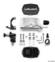 Wilwood 261-15659-P Wilwood Compact Tandem M/C - 7/8in Bore w/RH Bracket and Valve (Pushrod) - Ball Burnished